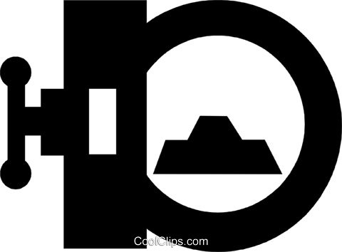 Bank Vault Royalty Free Vector Clip Art Illustration - Circle (480x354)