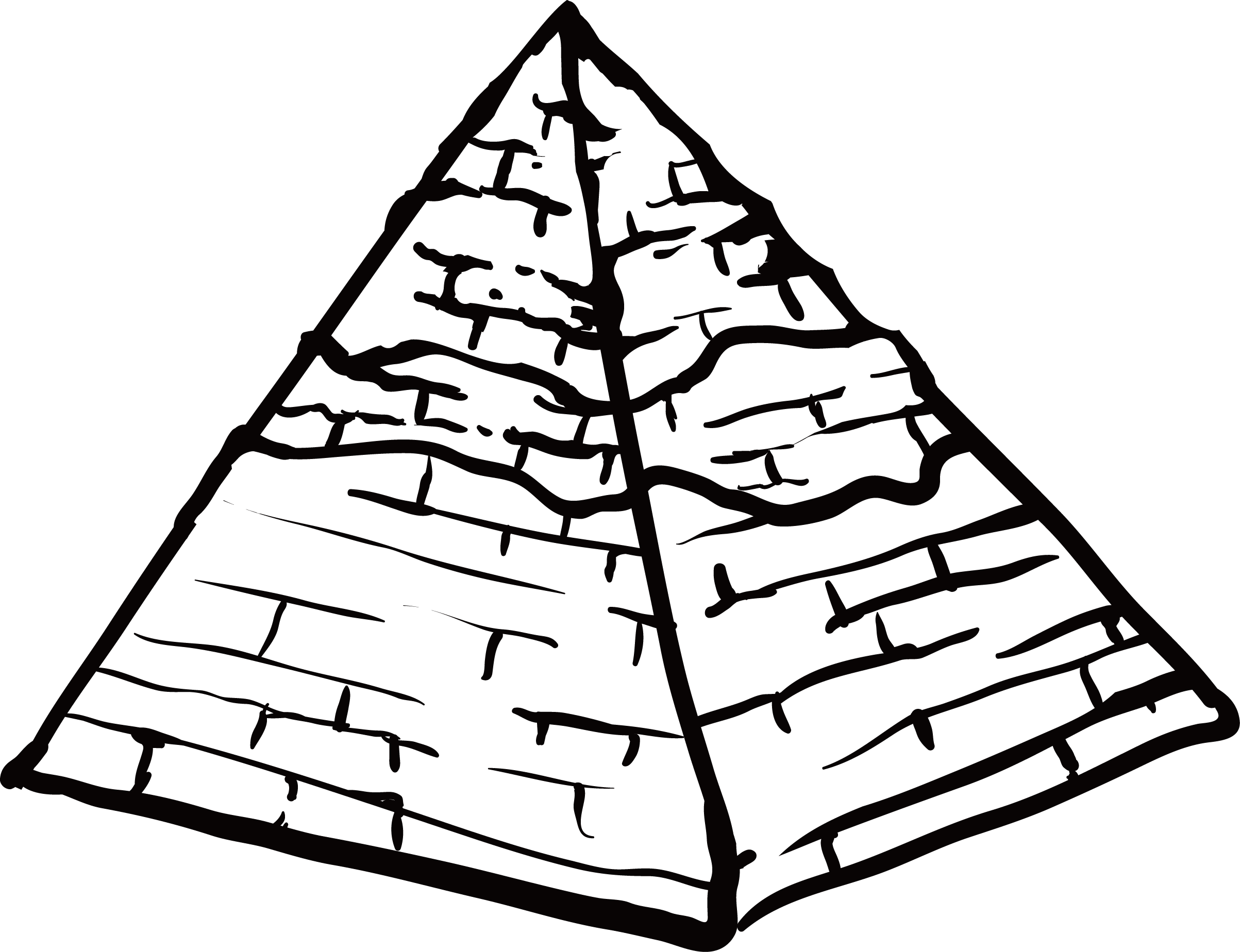 Egyptian Pyramids Giza Ancient - صورة هرم ابيض واسود (2406x1848)