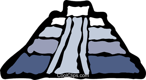 Incan Pyramids Royalty Free Vector Clip Art Illustration - Incan Pyramids Royalty Free Vector Clip Art Illustration (480x263)