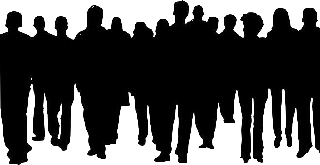 Crowd Of People Clipart Clip Art - Crowds Of People Silhouette (1025x545)