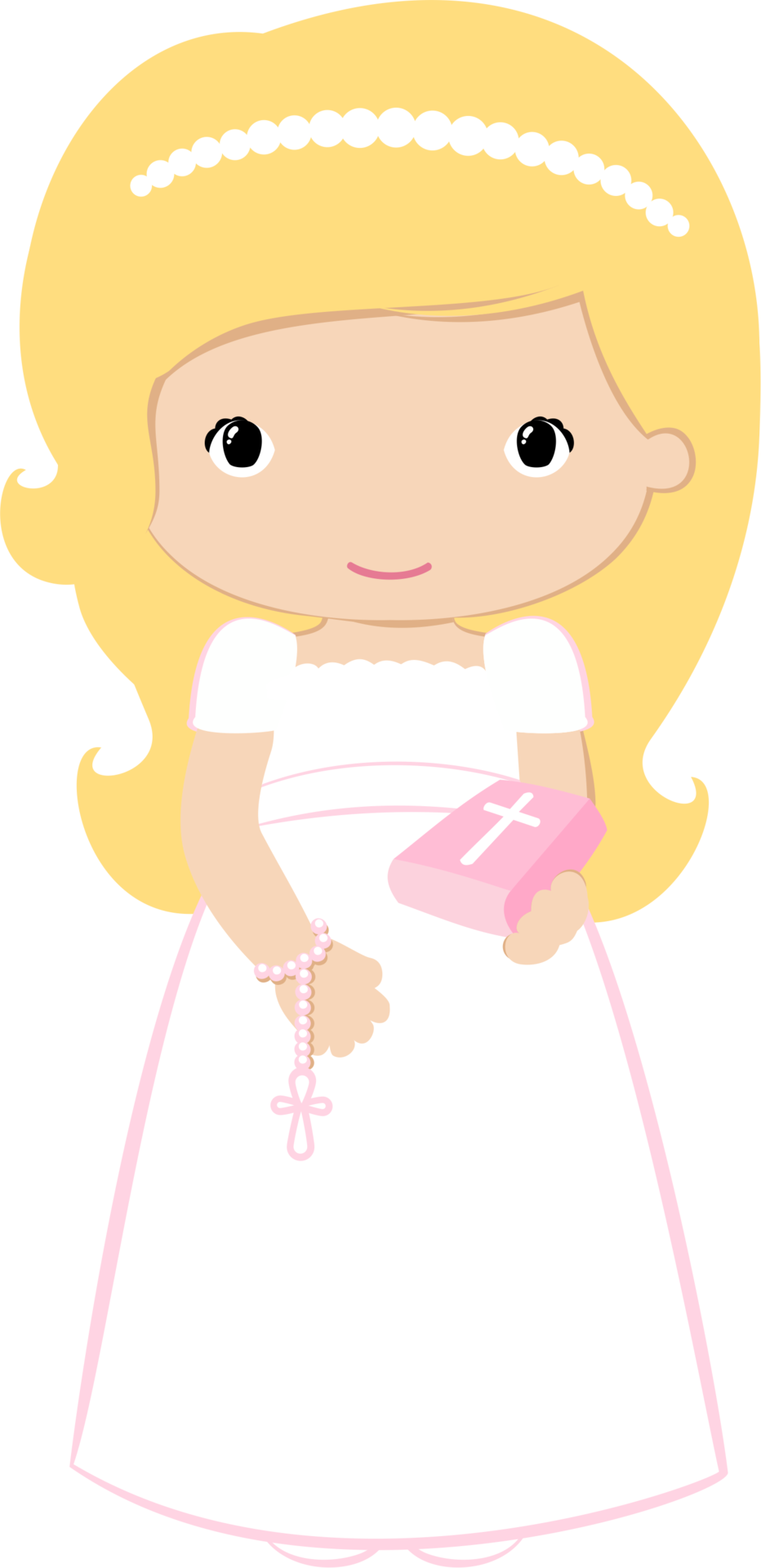 Communion Clipart First Precious Moment - Clipart Communion Girl Png Wave Air (932x1920)