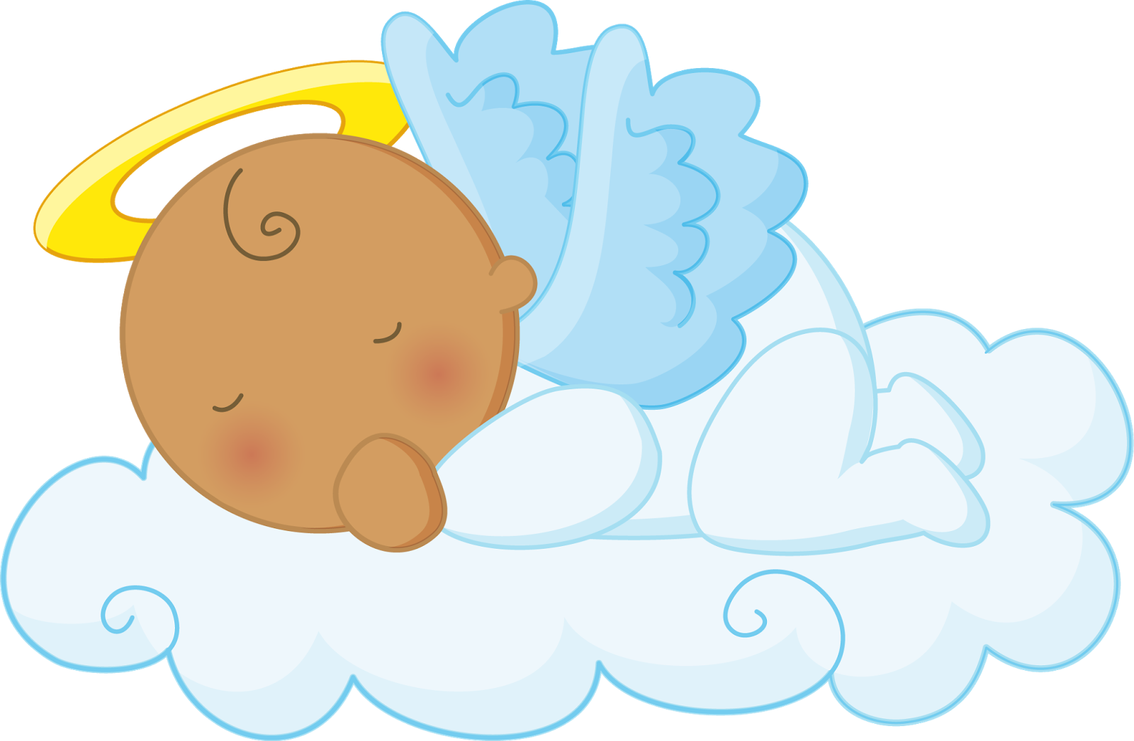 Angel Clipart, First Holy Communion, Baby Shower Gender - Sleeping Baby Angel Clipart (1600x1045)