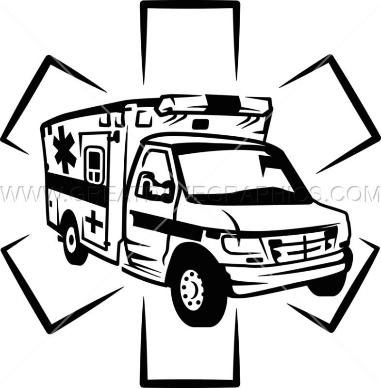 Picture Ambulance Clipart Black And White - Ambulance Clipart Black And White (785x800)