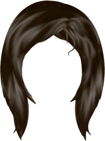 Svg Freeuse Library Images Of Black Wigs - Long Hair Wig Clipart (396x501)