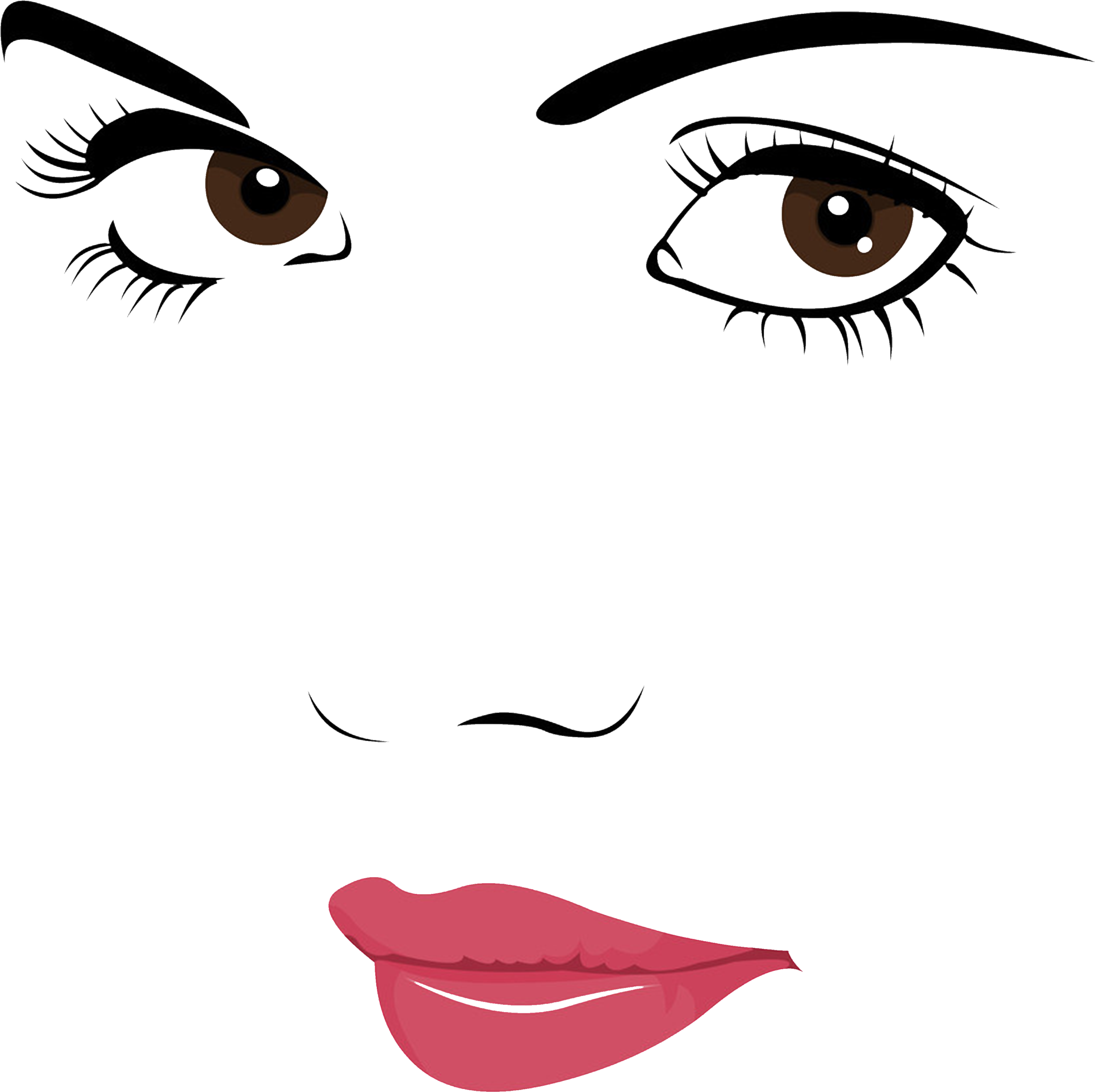 Face Portrait Woman Clip Art Flowers Do - Aankhein Shayari (4266x4266)