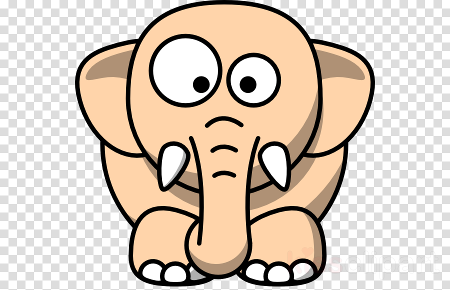 Clip Art Animals Black And White Clipart Black And - Elephant Cartoon Outline (900x580)