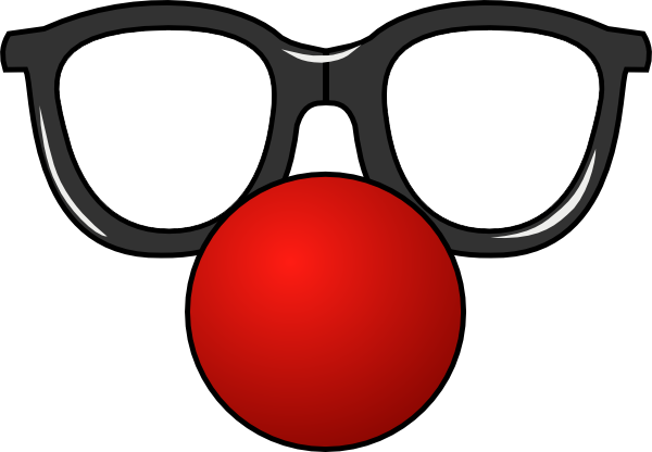 Clip Transparent Stock Clip Glasses Nose - Clown Nose Clipart (600x416)