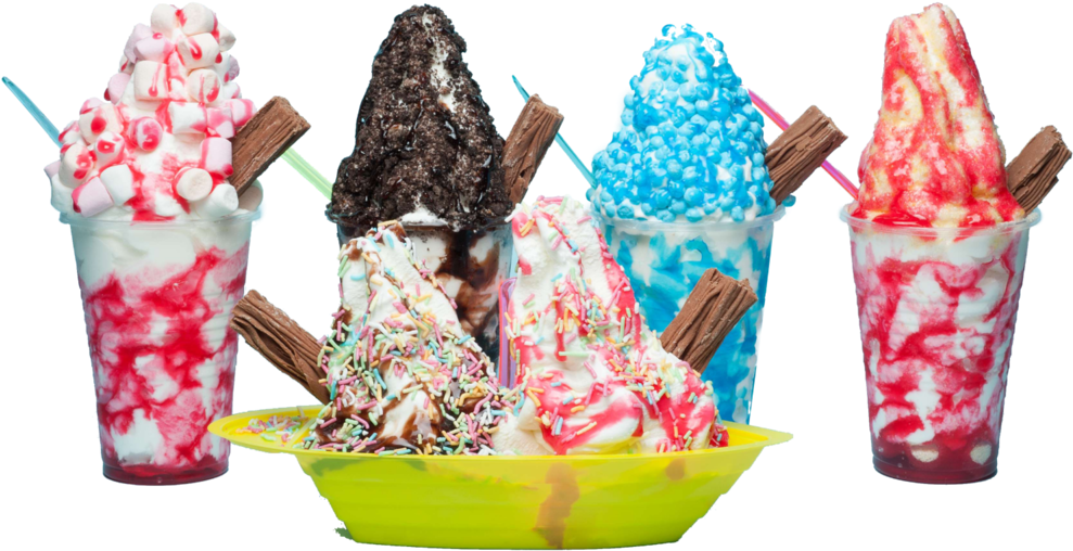 Sundae Clipart Knickerbocker Glory - Boat Sundae Ice Cream (1000x525)