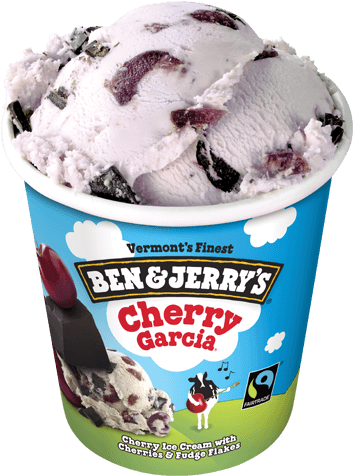 Jerry Drawing Ice Cream Clip Art Black And White Library - Ben And Jerry's Non Dairy Cherry Garcia (374x479)