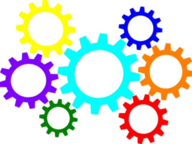 Gears Clipart Blue - Gears Clipart (640x480)
