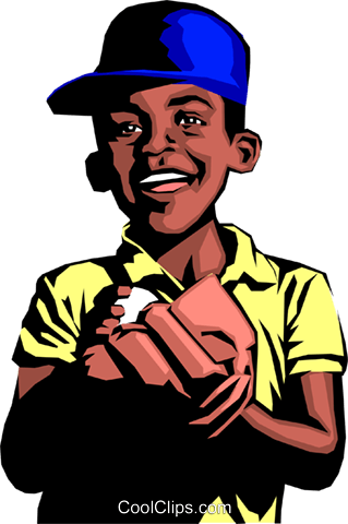 Boy Playing Baseball Royalty Free Vector Clip Art Illustration - Clip Art (319x480)