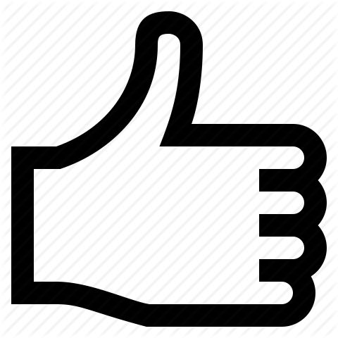 Download Thumbs Up Outline Clipart Thumb Signal Clip - Thumbs Up Icon Outline (480x480)