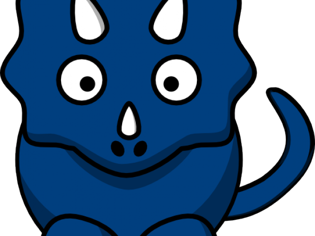 Dinosaurs Clipart Little Dinosaur - Custom Red Cartoon Triceratops Shower Curtain (640x480)