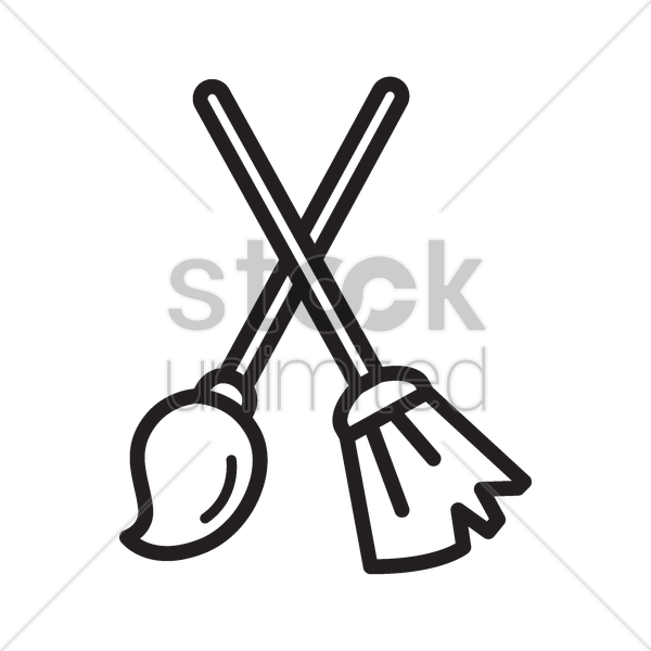 Mop Clip Art Broomstick And Cleaning Mop Vector Image - Mop And Broom Vector (600x600)