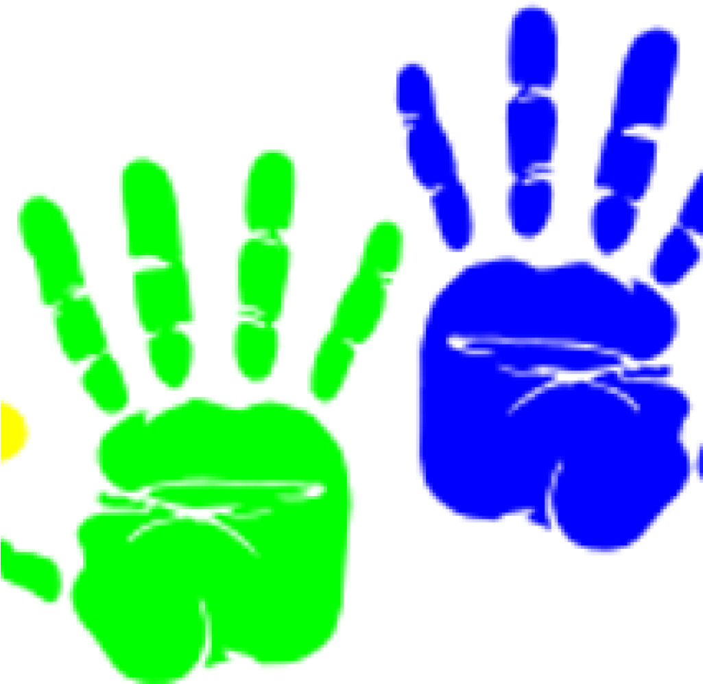 Handprint Clipart 19 Preschool Handprint Clip Art Black - Colorful Hand Prints Clipart (1024x1024)