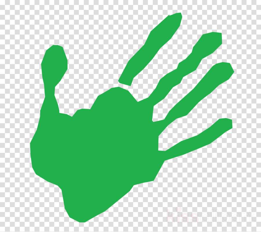 Green Hand Print Clipart Computer Icons Clip Art - Hand Transparent Silhouette (900x800)
