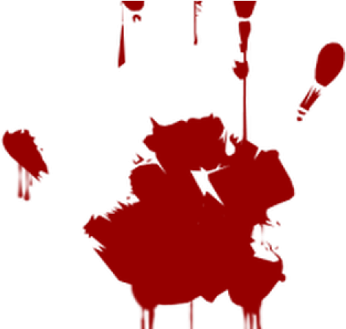 Handprint Clipart Transparent Background - Blood Hand (640x480)