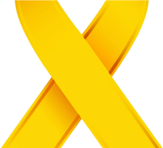 Handprint Clipart Childhood Cancer - Yellow Ribbon Pediatric Cancer (640x480)