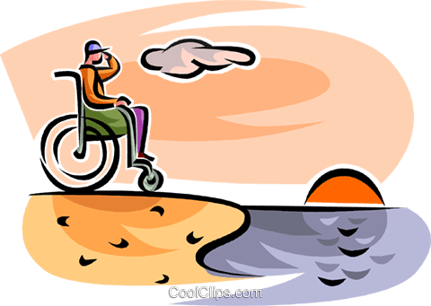 Watching The Sunset Royalty Free Vector Clip Art Illustration - Illustration (480x341)