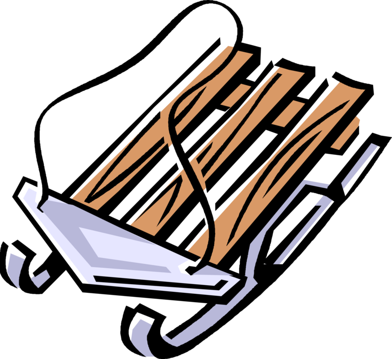 Sled Royalty Free Vector Clip Art Illustration - Clip Art (764x700)