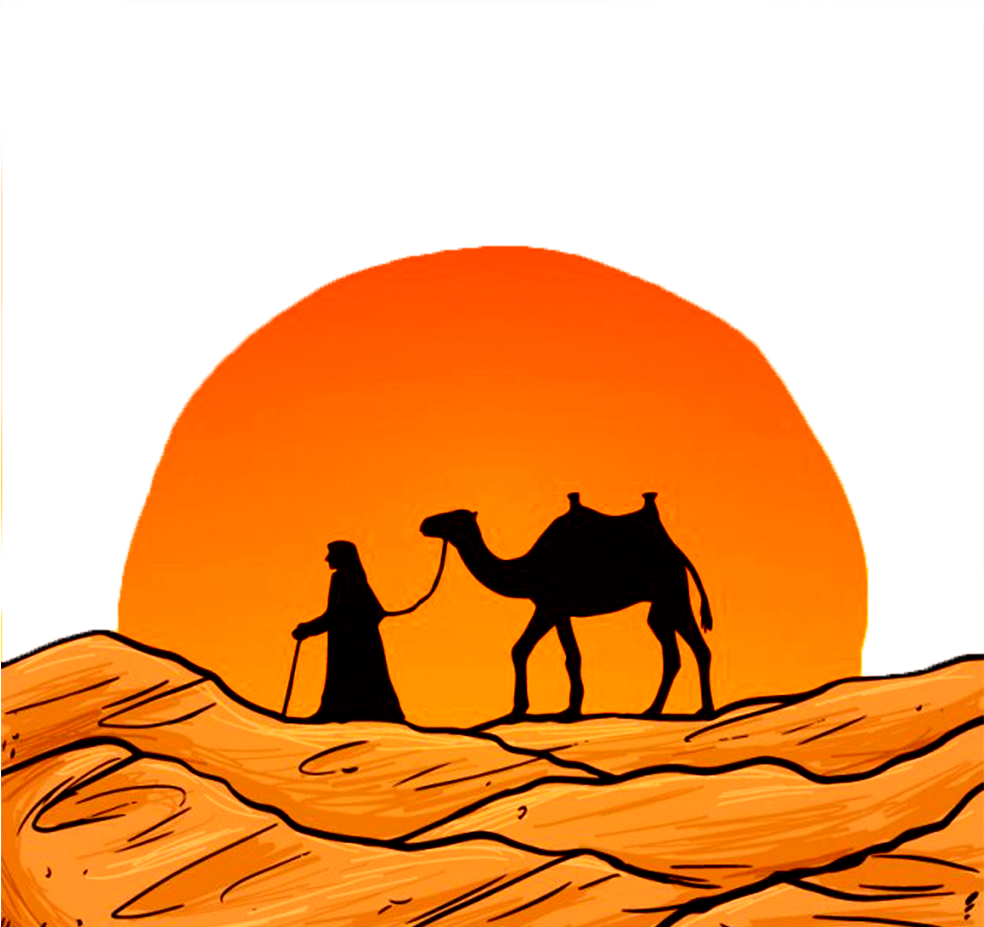 Silhouette At Getdrawings Com Free For Personal - Camel Drawing In Desert (1200x1200)