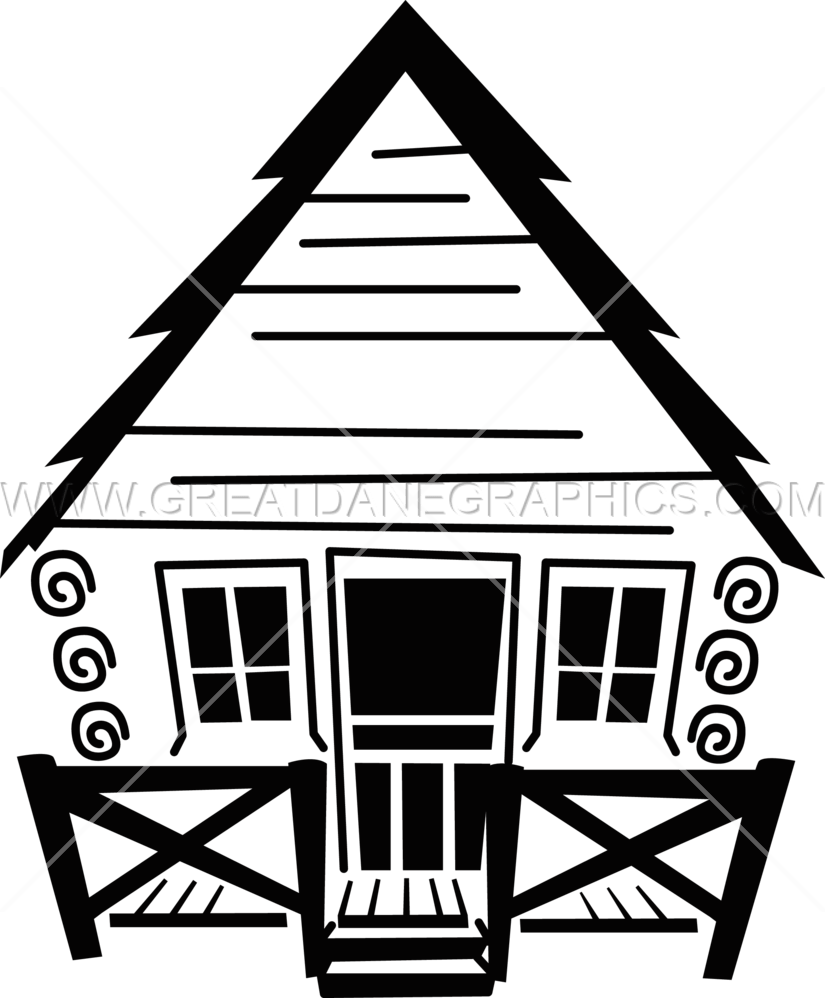 Log Vector Black And White Library - Cabin Clip Art Black And White (825x998)