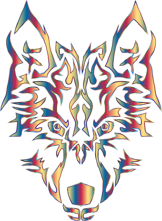 All Photo Png Clipart - Tribal Wolf (551x750)