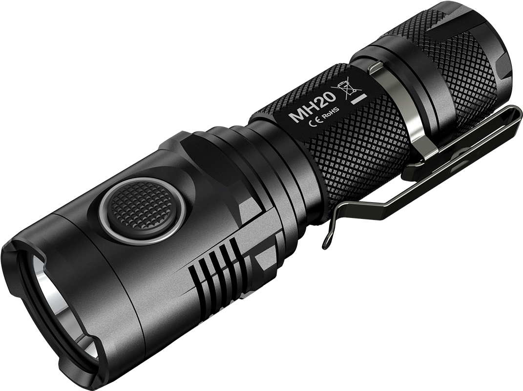 Picture Royalty Free Library Battery Clipart Torch - Nitecore Mh20 Rechargeable Led-torch, Neutral White (1200x1200)