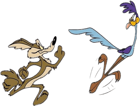 Roadrunner And Coyote (492x556)