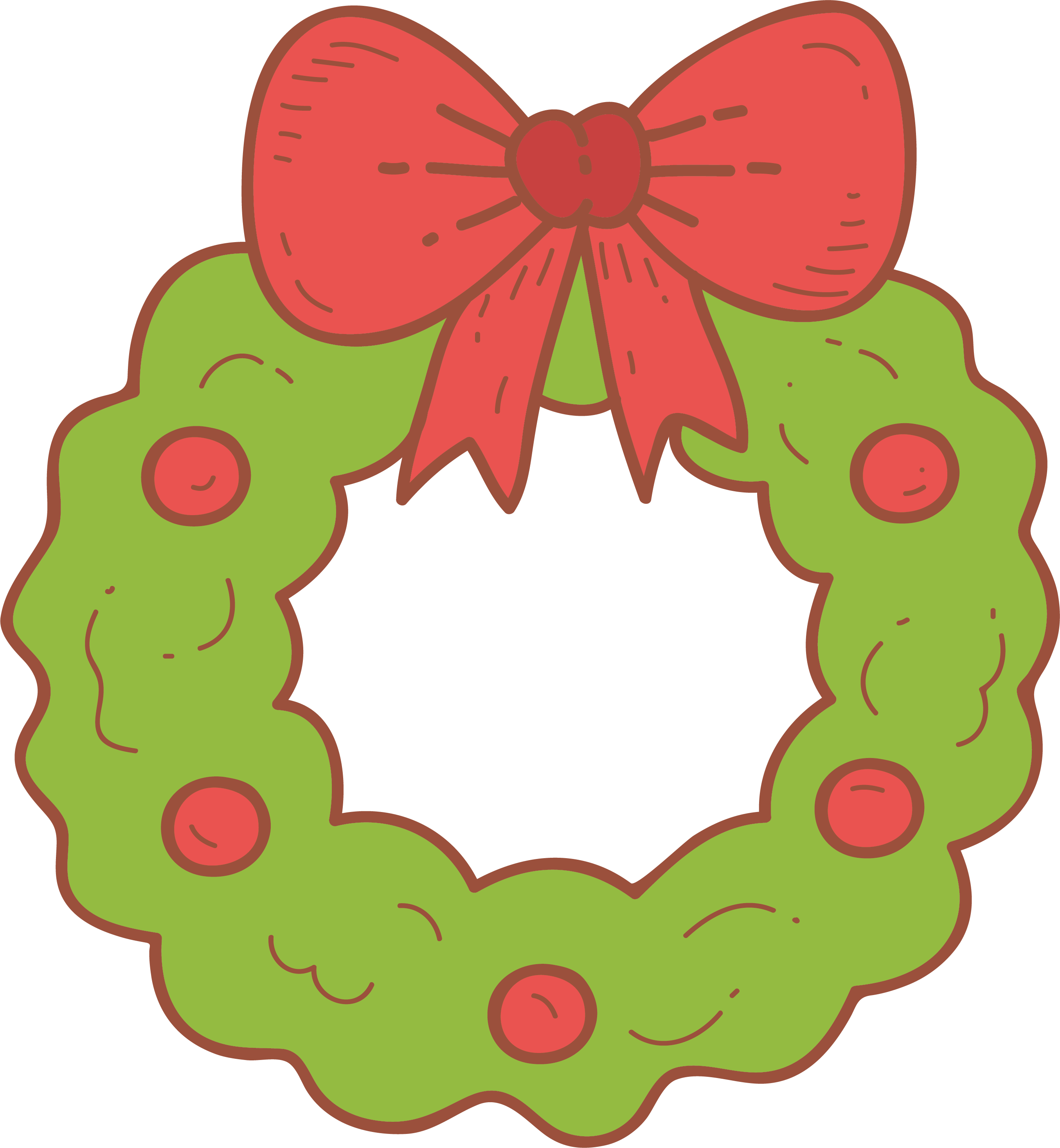 Garland Clipart Butterfly - Red (2709x2935)