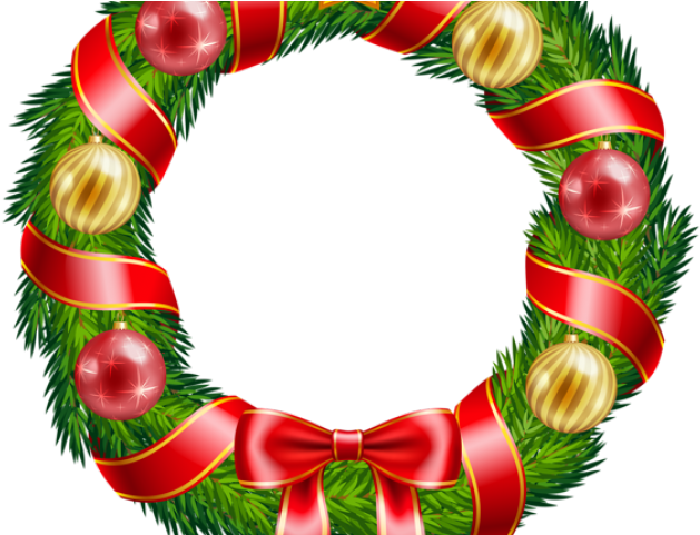 Holley Clipart Gold Christmas Garland - Vector Coronas Navideñas Png (640x480)