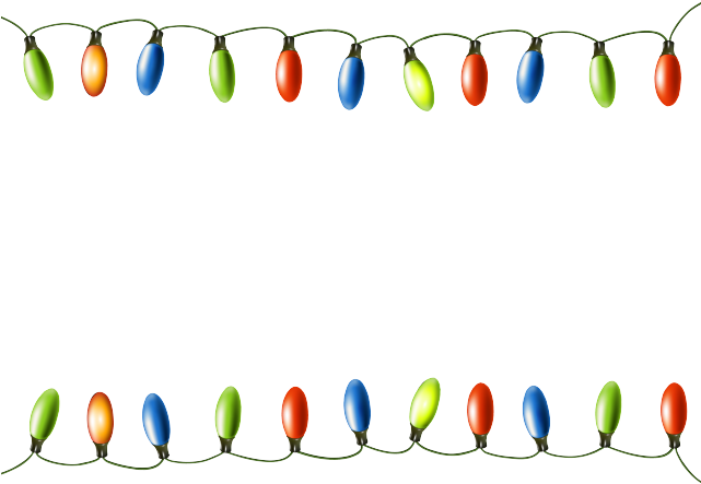 Garland Clipart Lights - Transparent Christmas Lights Border (640x480)