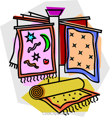 Persian Rugs Royalty Free Vector Clip Art Illustration - Carpet (455x480)