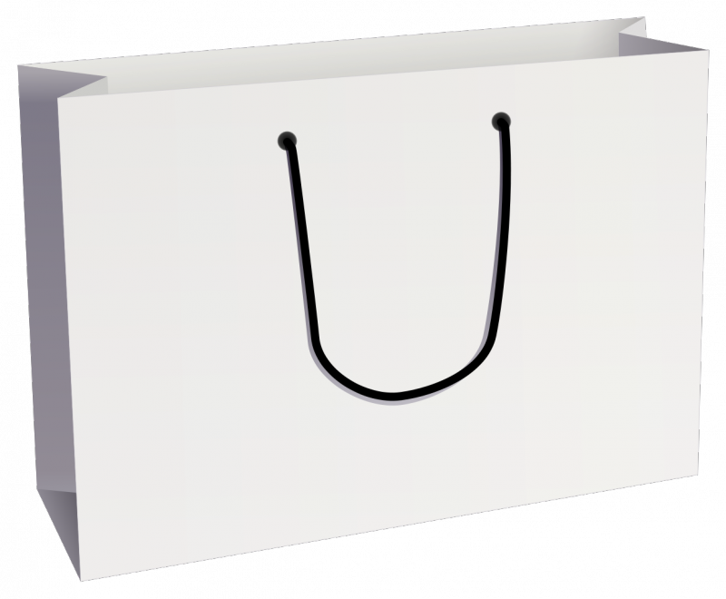 Free Download Plain White Shopping Bags Clipart Paper - Paper Shopping Bag Png (800x660)