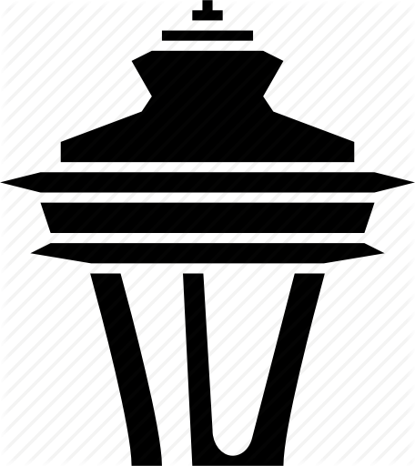 Png Library Landmarks Of The Usa - Space Needle Png (456x512)