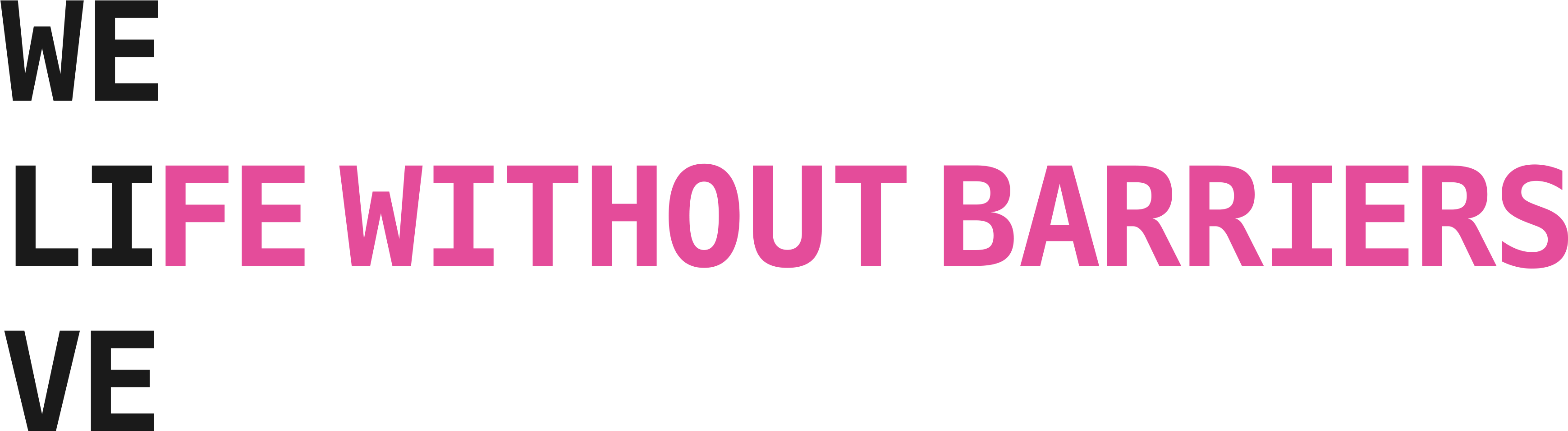 Lwb Logo Pink Rgb 1a - Life Without Barriers Logo (3500x1000)