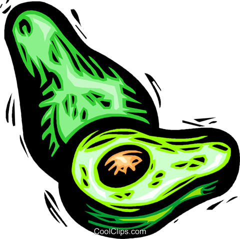 Avocado Royalty Free Vector Clip Art Illustration - Avocado (480x478)