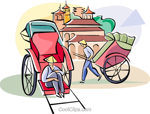 Rickshaw Drivers Waiting For A Fair Royalty Free Vector - Rickshaw Drivers Waiting For A Fair Royalty Free Vector (480x364)