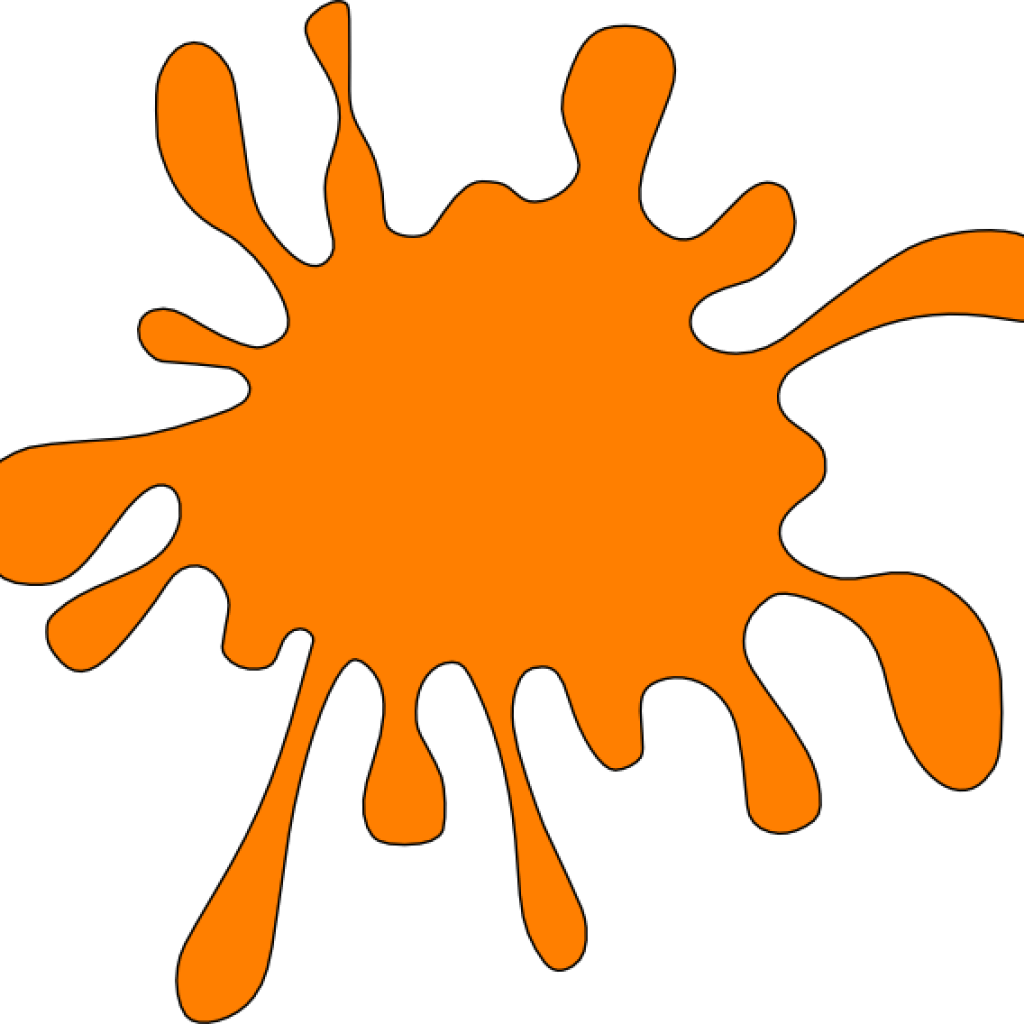 Orange Clipart Splash Orange Clip Art At Clker Vector - Orange Color Splash Clipart (1024x1024)