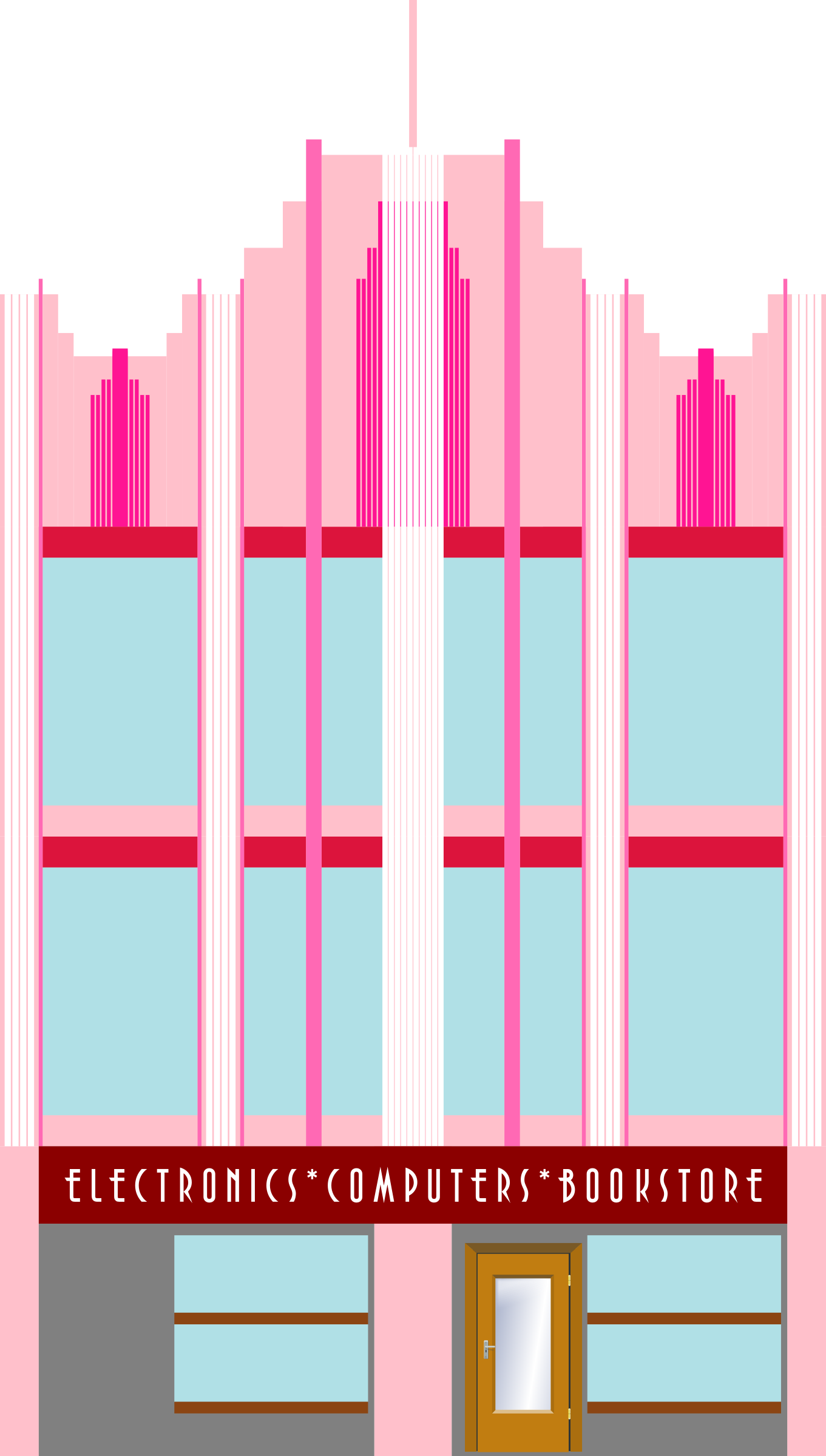 Building Art Deco Storey - Clip Art (1361x2400)