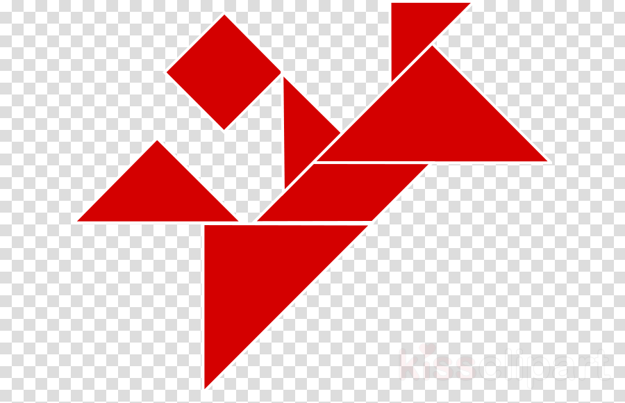 Tangram Clipart Tangram Wikimedia Commons Triangle - Wings Transparent Background (900x580)