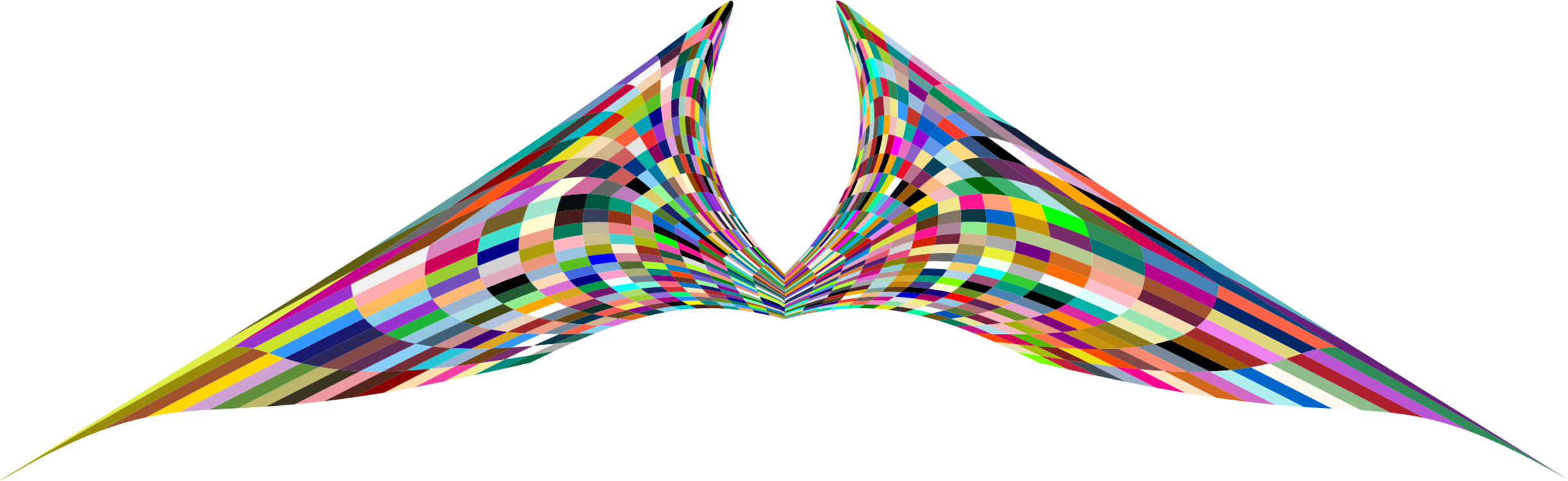 All Photo Png Clipart - Wings Png Color Ful (2445x750)