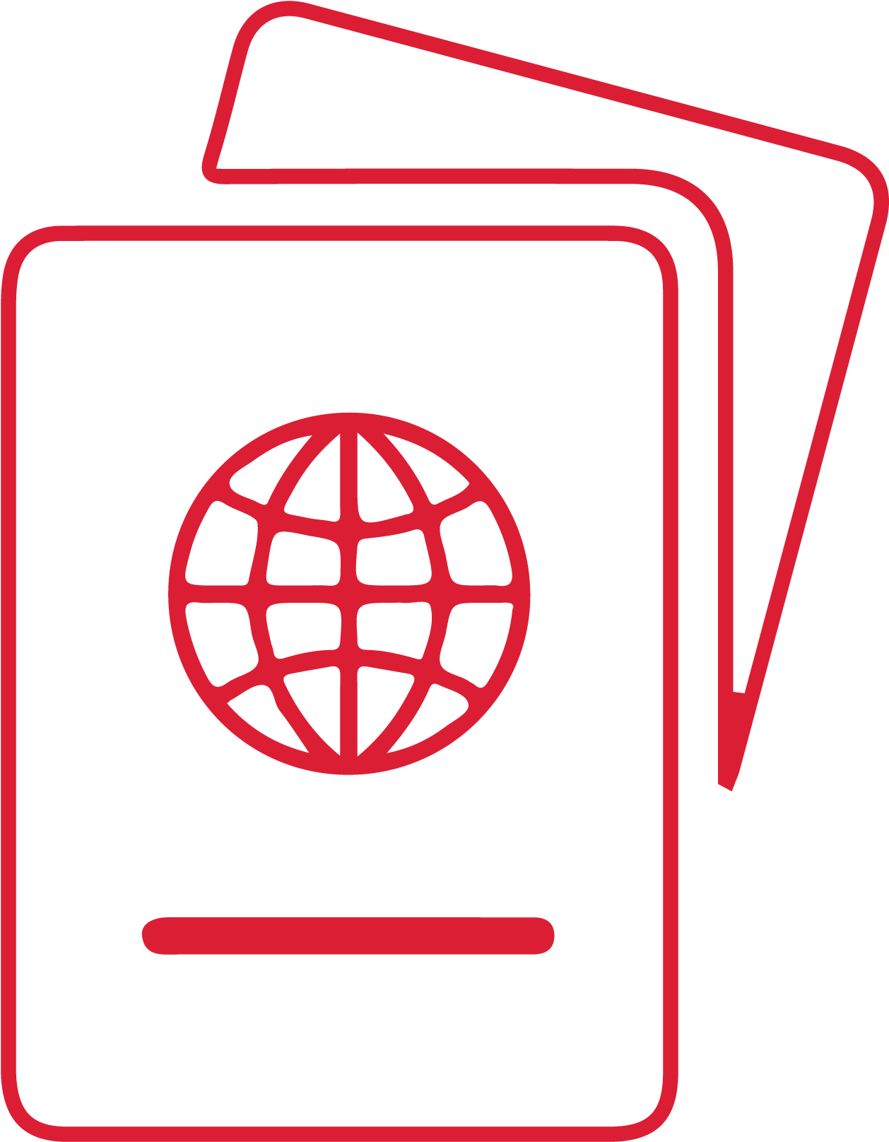 Immigration Smart Services - Globe Icon In Red (1274x1632)
