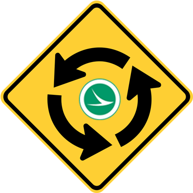 Pages Learn About Roundabouts - Traffic Circle Sign (396x396)