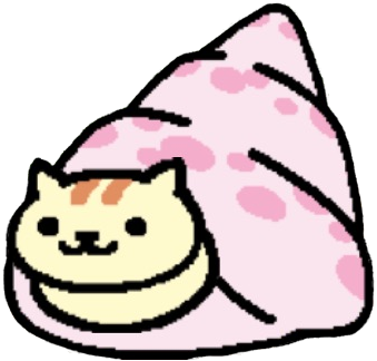 Transparent Apricot In Pink Shell Tunnel - Neko Atsume Sprites (388x350)
