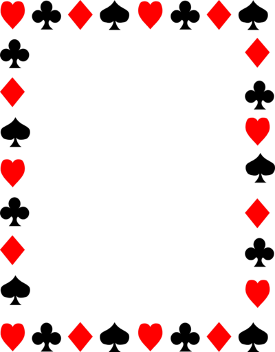 Card Suits Clip Art - Deck Of Cards Border (400x511)