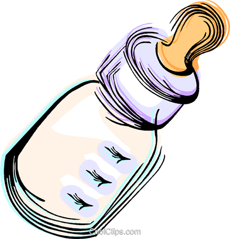 Baby Bottle Royalty Free Vector Clip Art Illustration - Babyflasche Clipart (462x480)