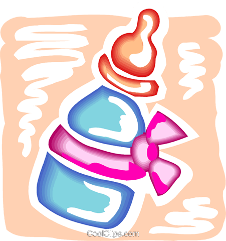 Baby Bottles Royalty Free Vector Clip Art Illustration - Baby Bottles Royalty Free Vector Clip Art Illustration (451x480)