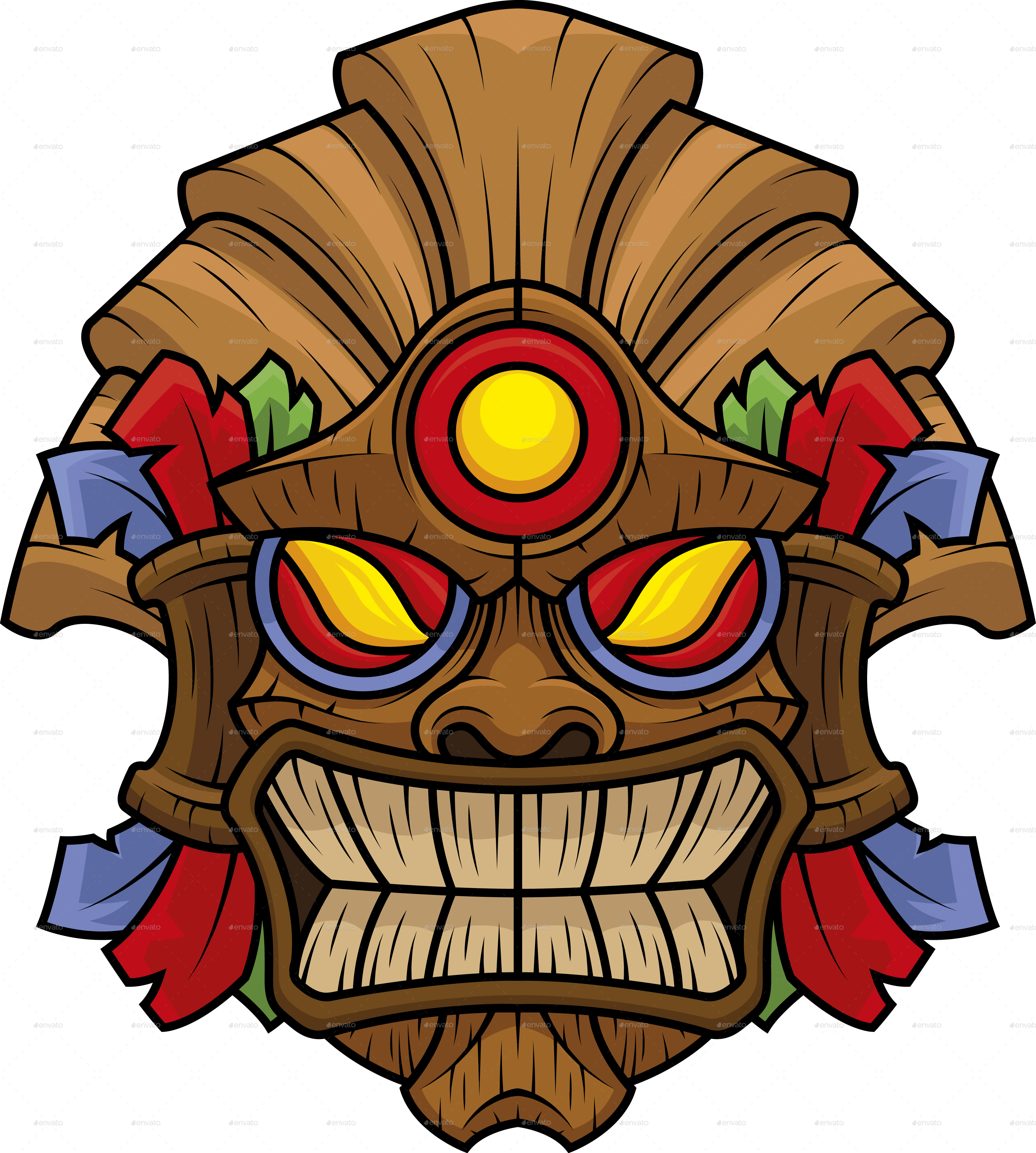 Tiki Mask Png - Tiki Mask Png (3184x3543)