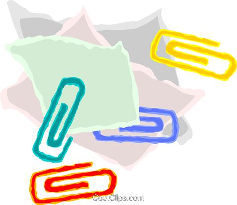 Paper And Paper Clips Royalty Free Vector Clip Art - Graphic Design (480x417)